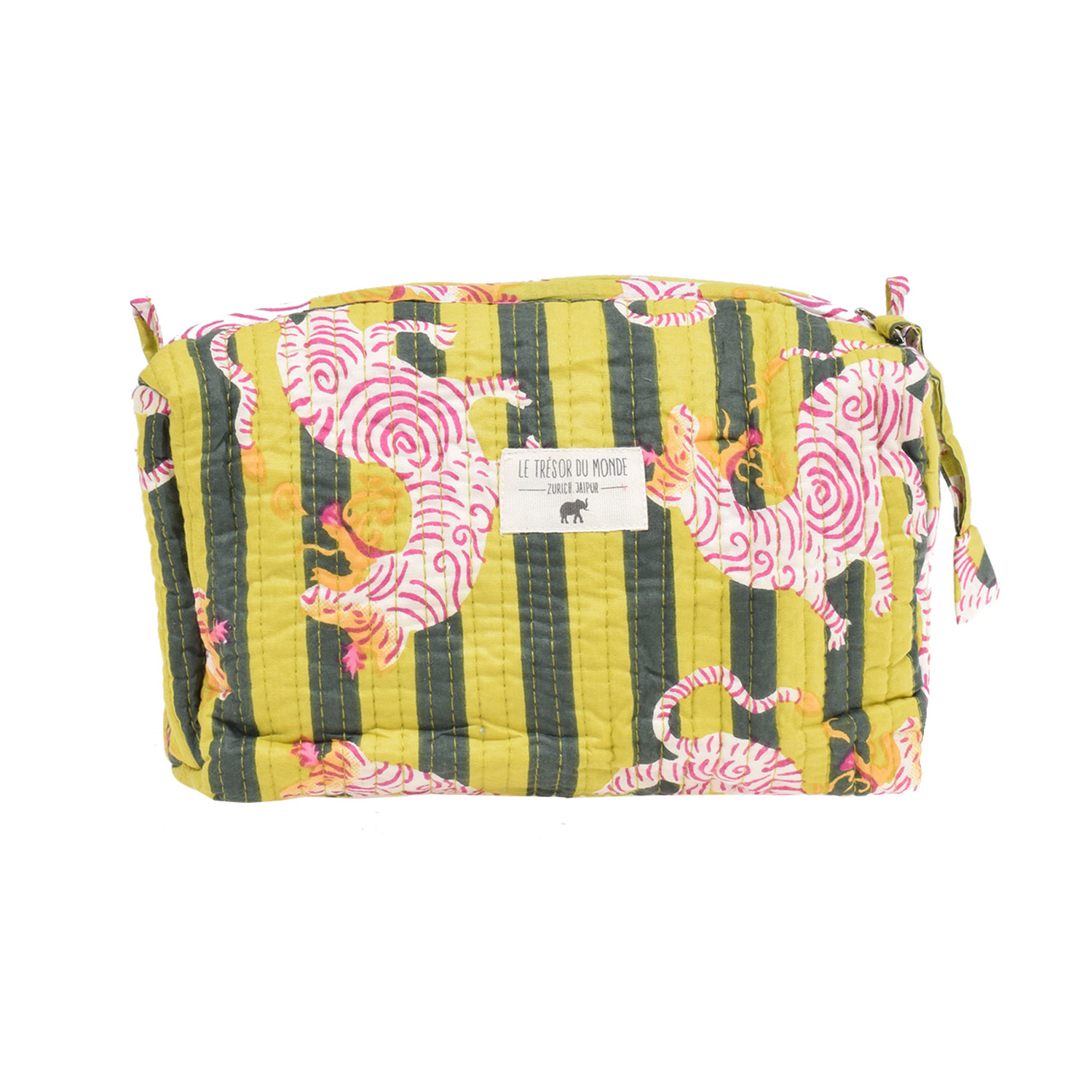 Le Trésor Du Monde Tiger Large Necessaire Yellow Stripe