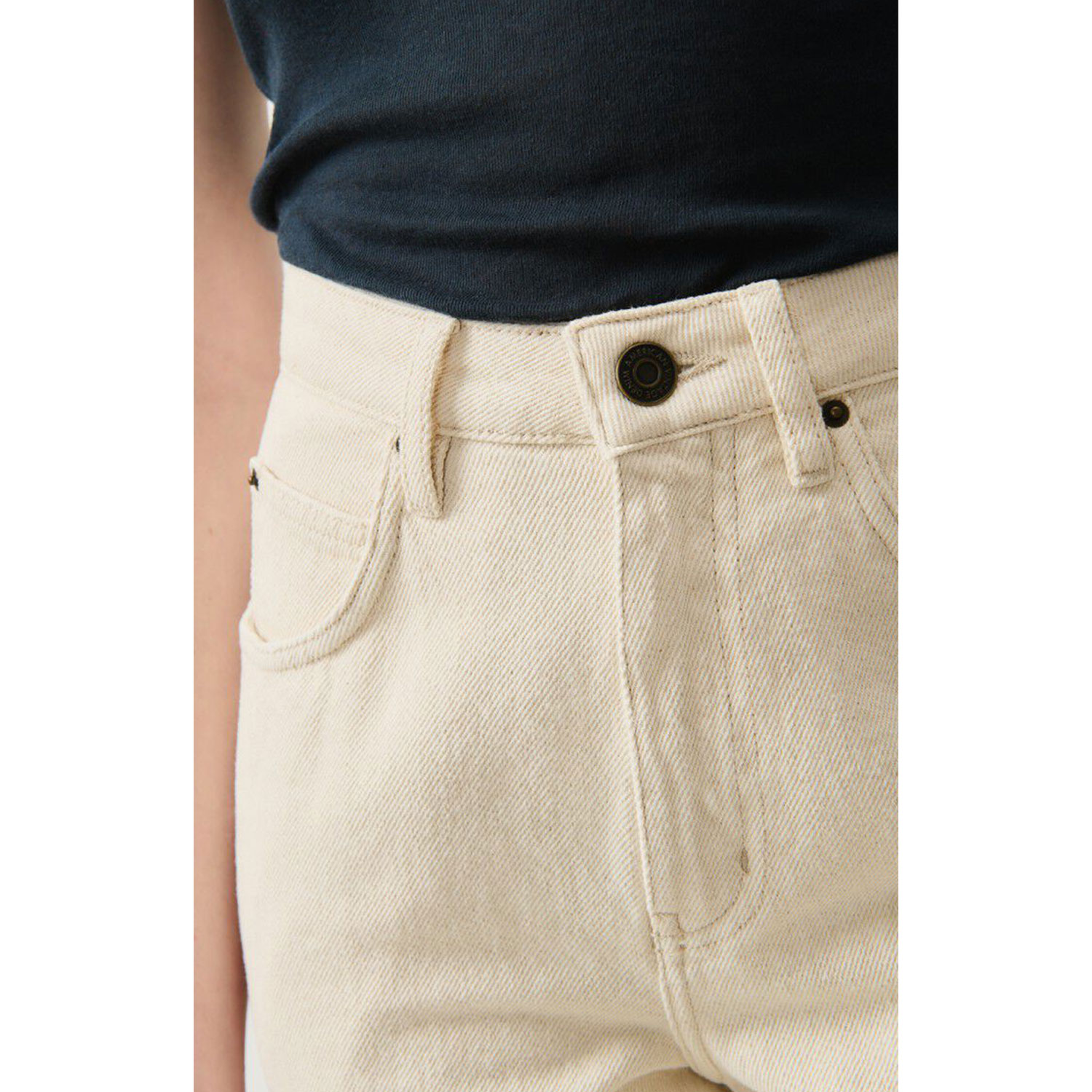 American Vintage Tineborow American Vintage Jeans Ecru Detail