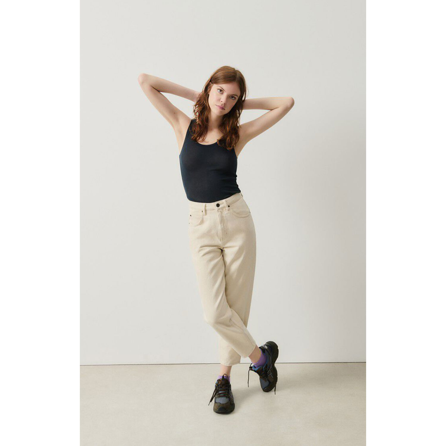 American Vintage Tineborow Jeanshose Ecru