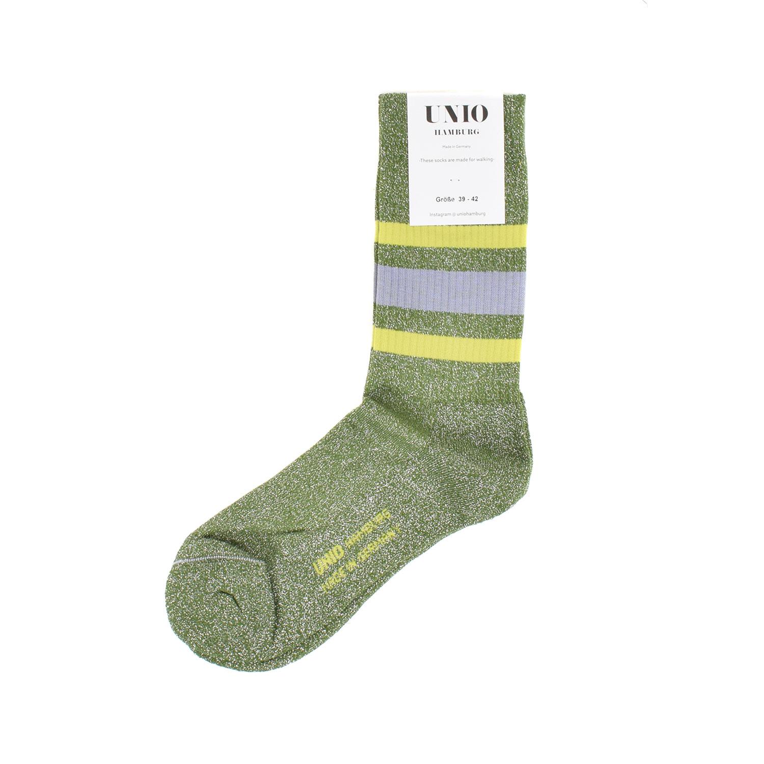 UNIO Hamburg Toronto Glitzi Socken Green/Lavender
