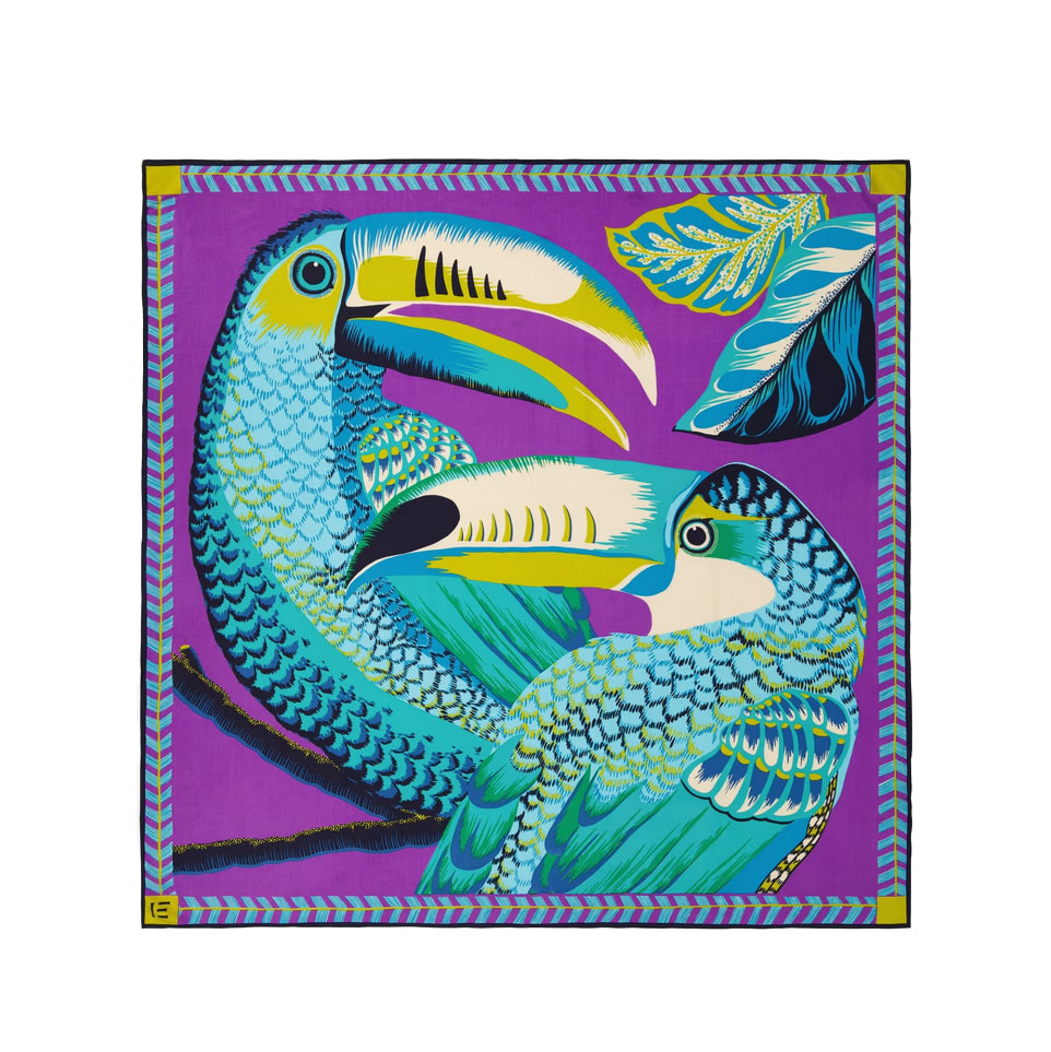 Inoui Editions Toucan Foulard Violet