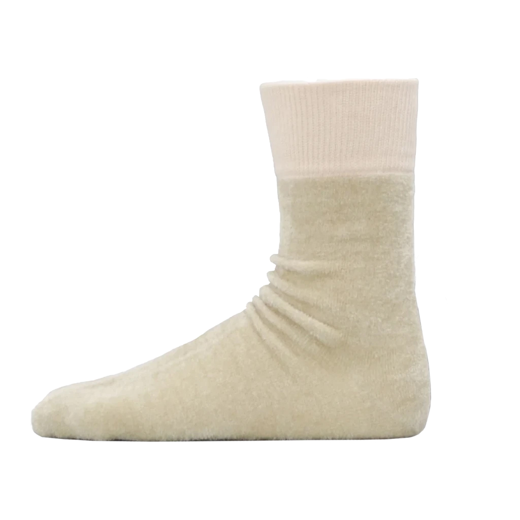 Decka Velour Style Socken in Beige von Decka vorne