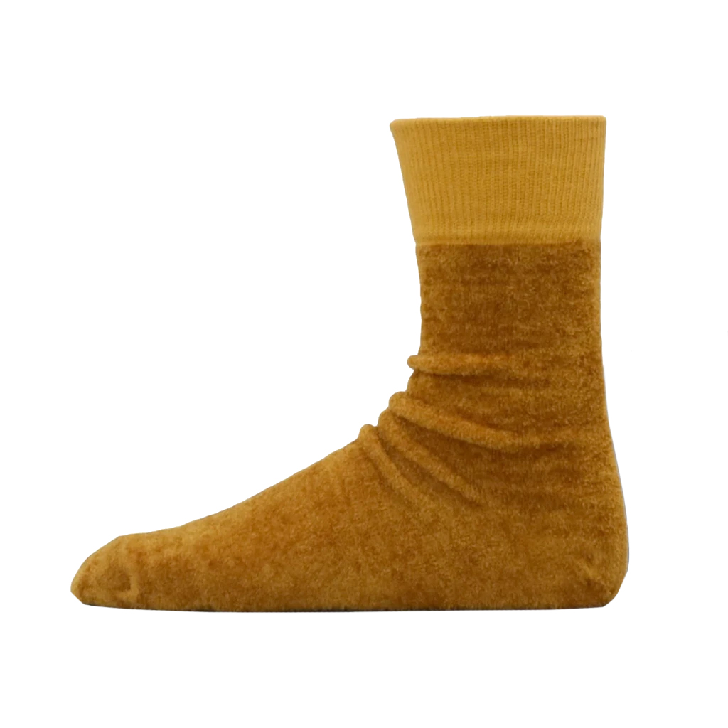 Velour Style Socken Camel