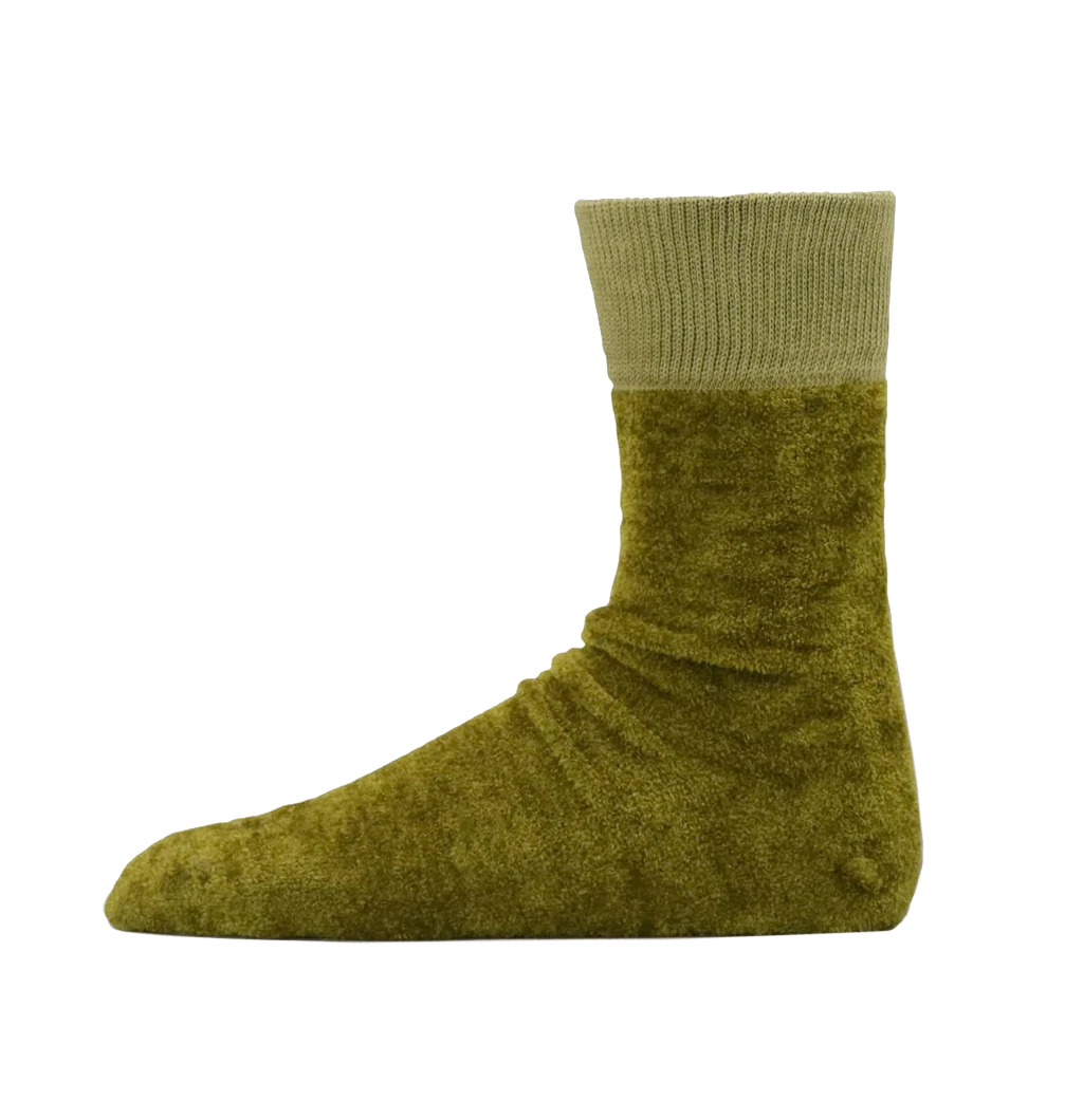 Decka Velour Style Socken in Grün von Decka vorne