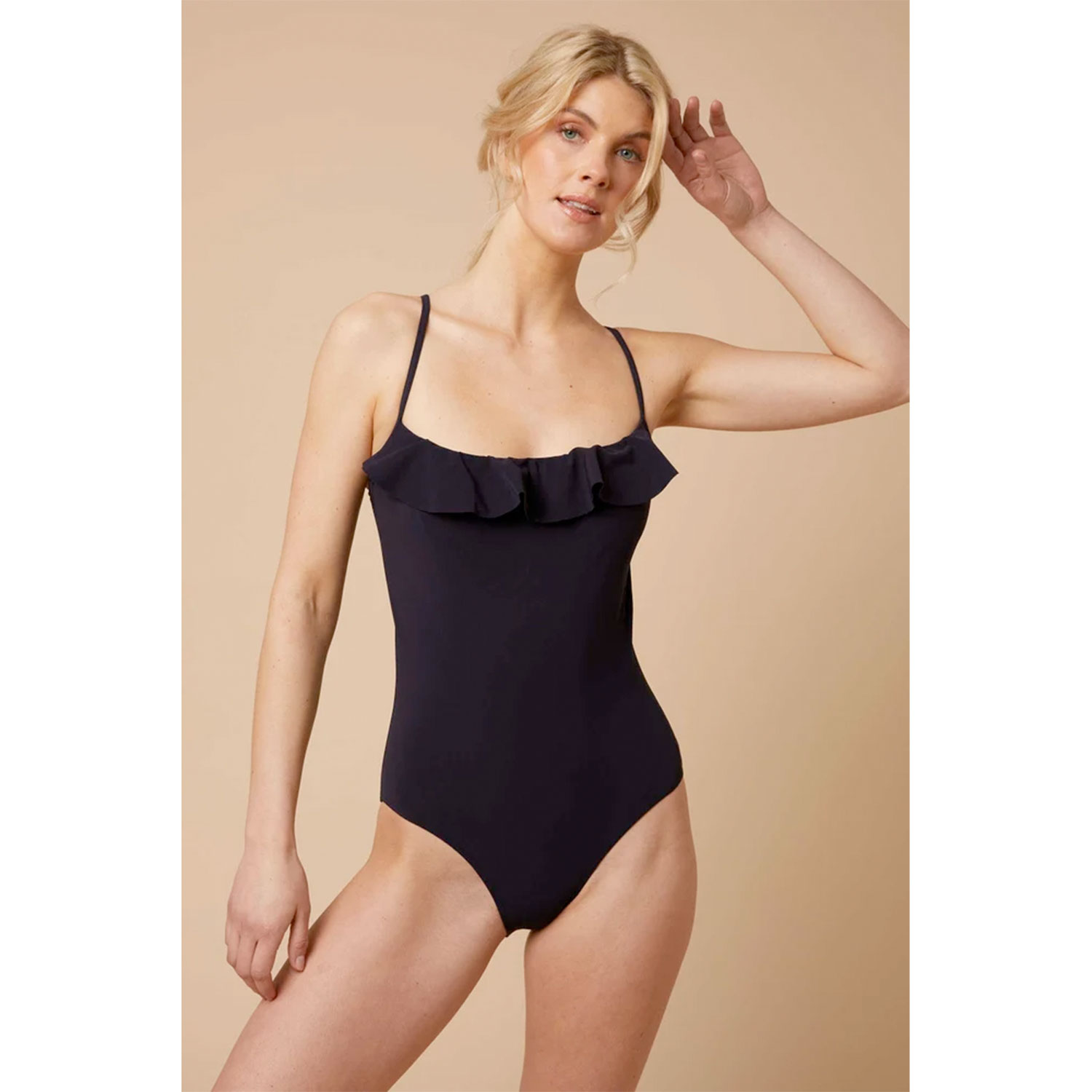 Vineyard Frill Badekleid Dark Blue