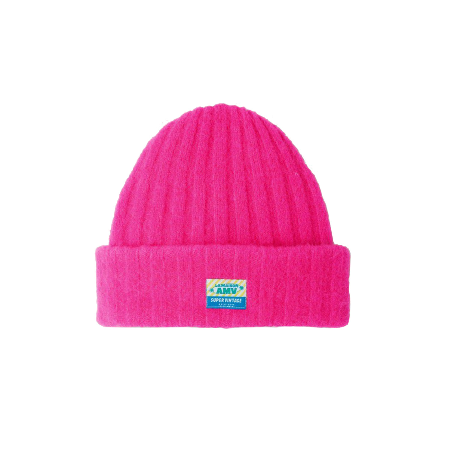 American Vintage Vitow Beanie Fluorescent Pink Melange