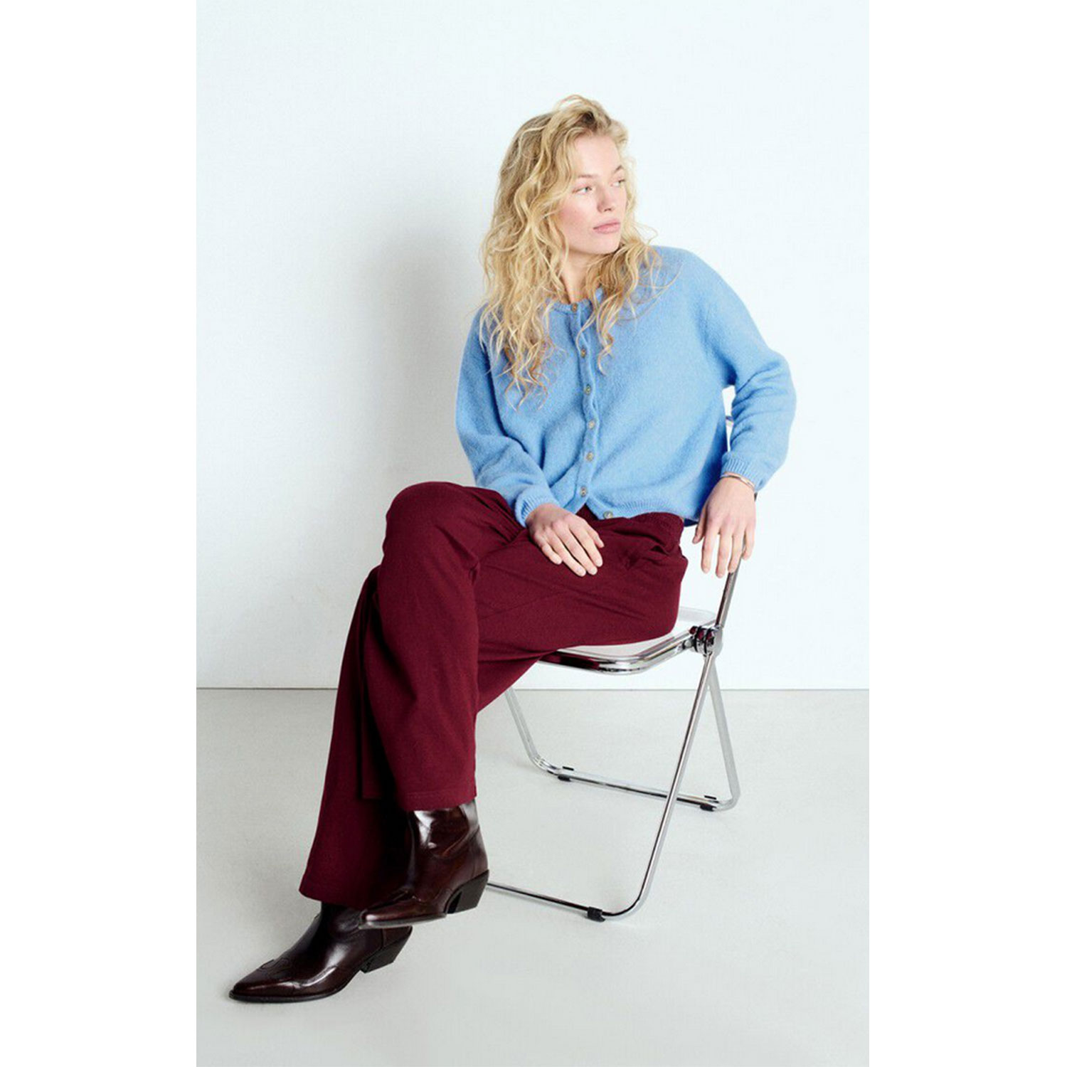 American Vintage Vitow Cardigan Atmosphere Melange