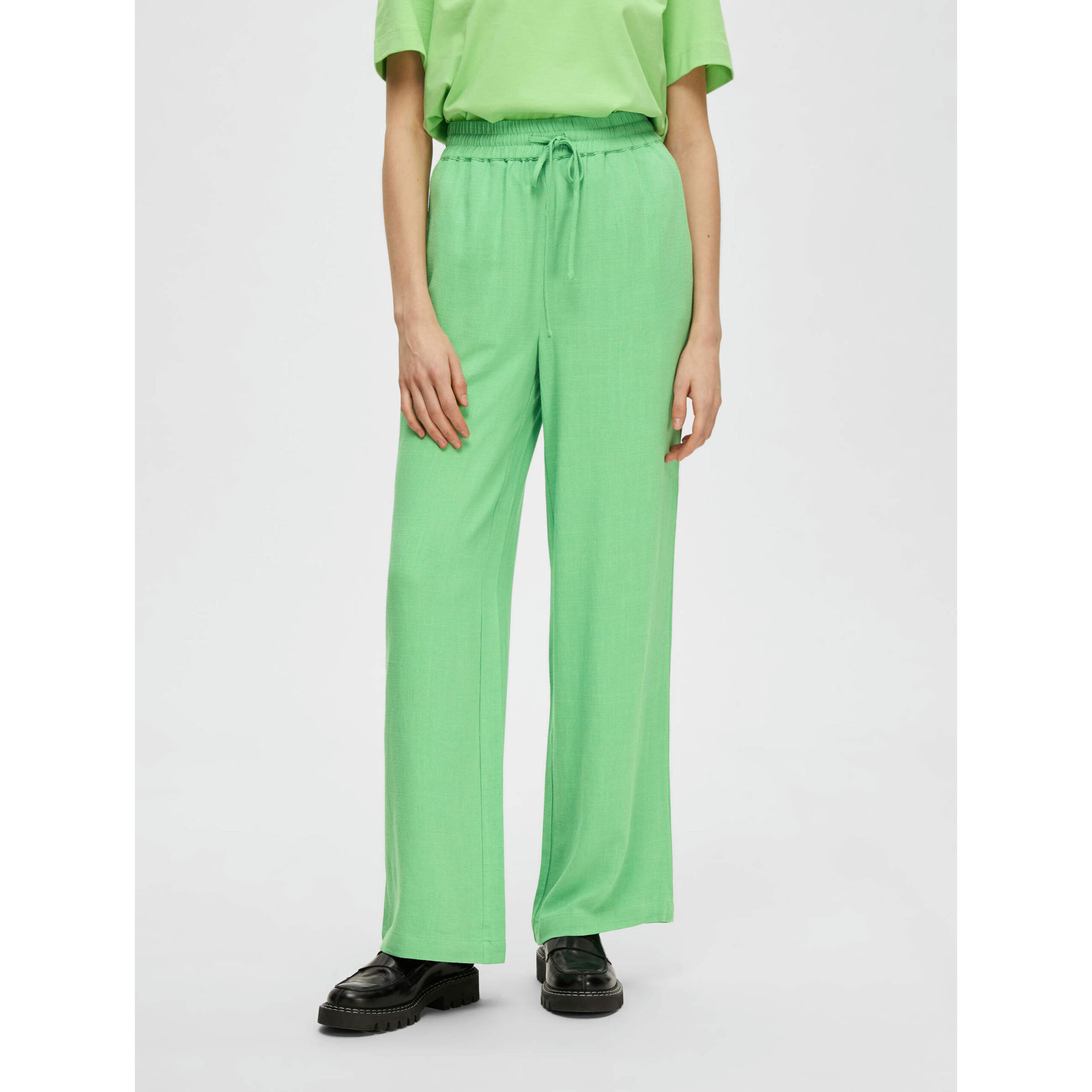 Selected Femme Viva Gulia Hose Absinthe Green