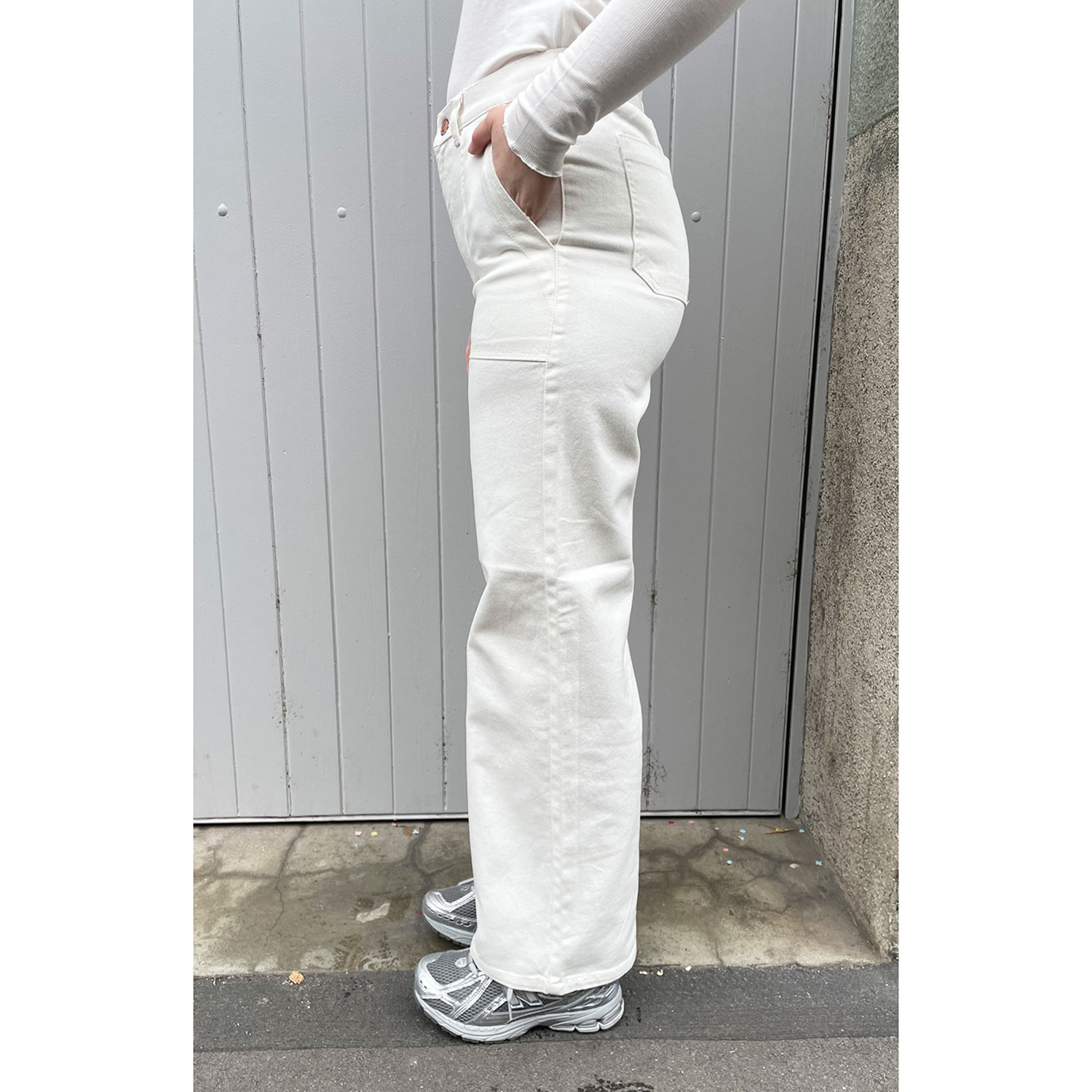 Muse Wally Jeanshose Blanc Optique