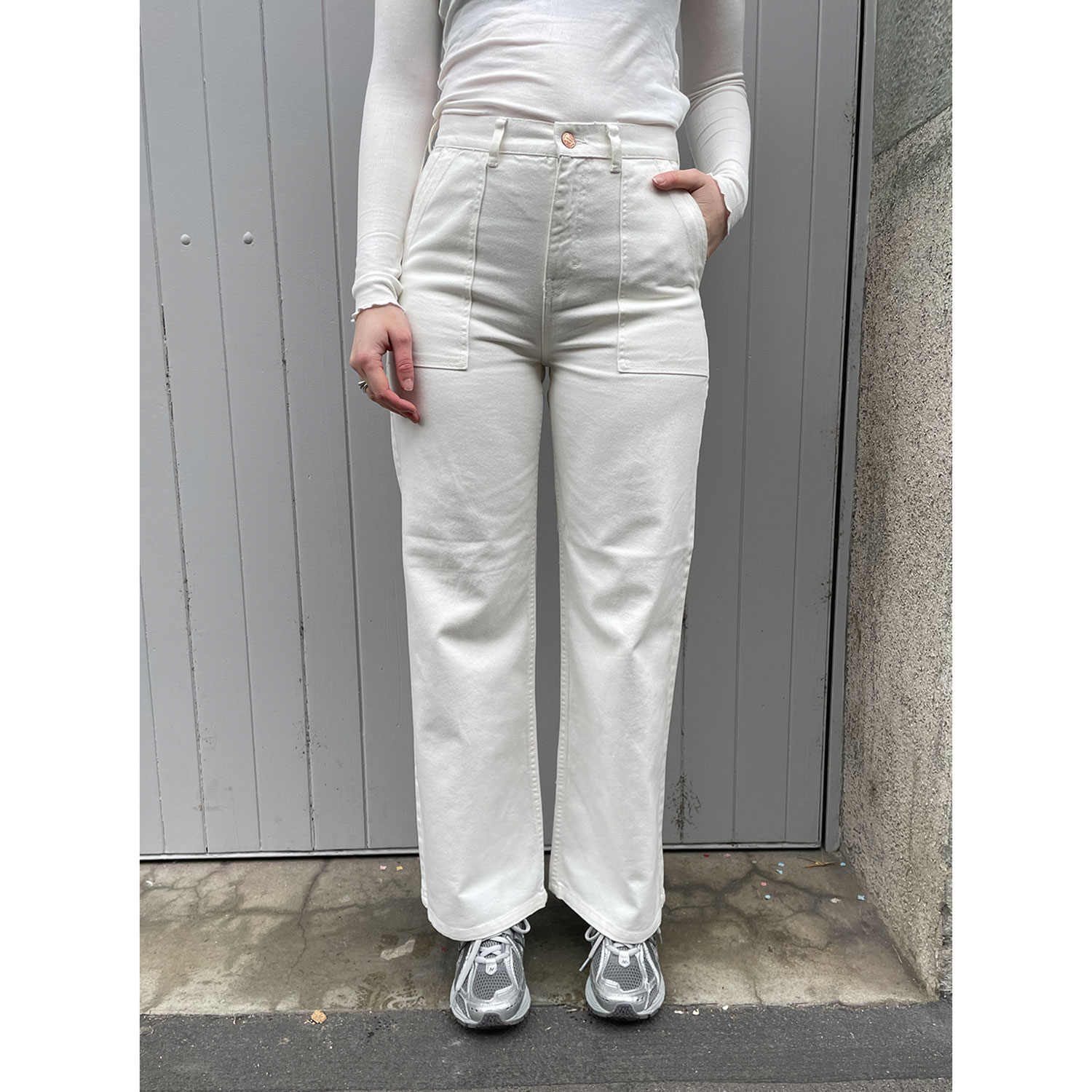 Muse Wally Jeanshose Blanc Optique