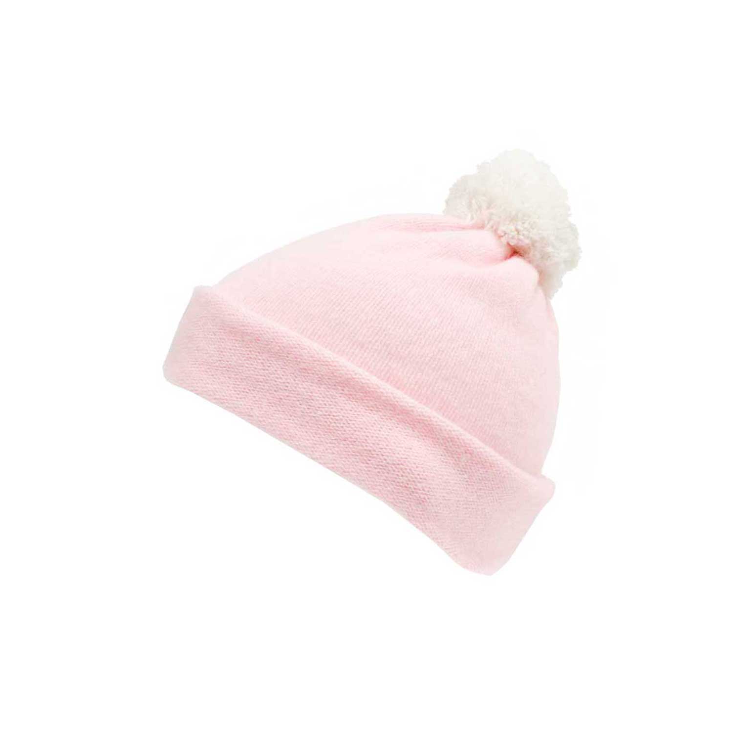 La Garçonne Accessoires La Garçonne Accessoires Wollmütze Rosa seitlich