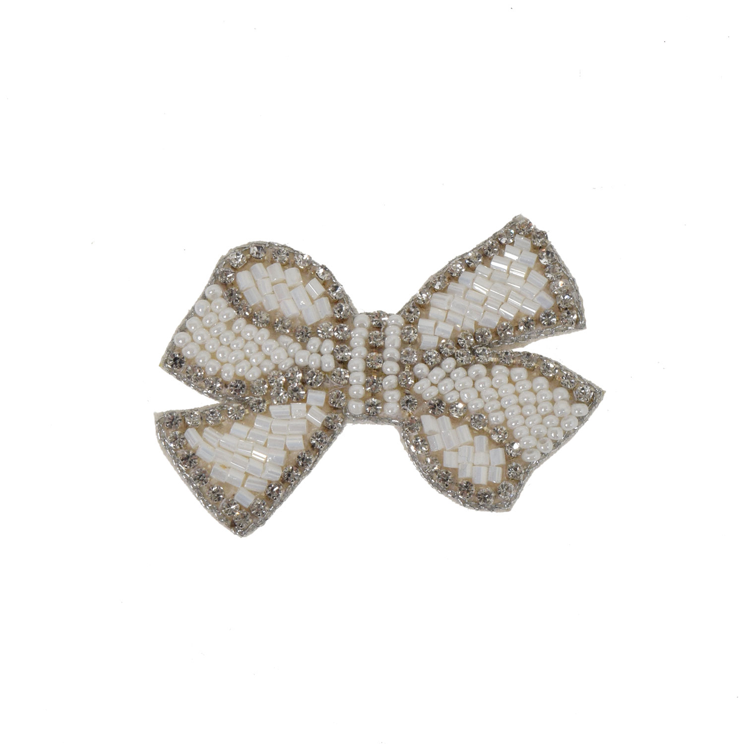 White Bow Brosche