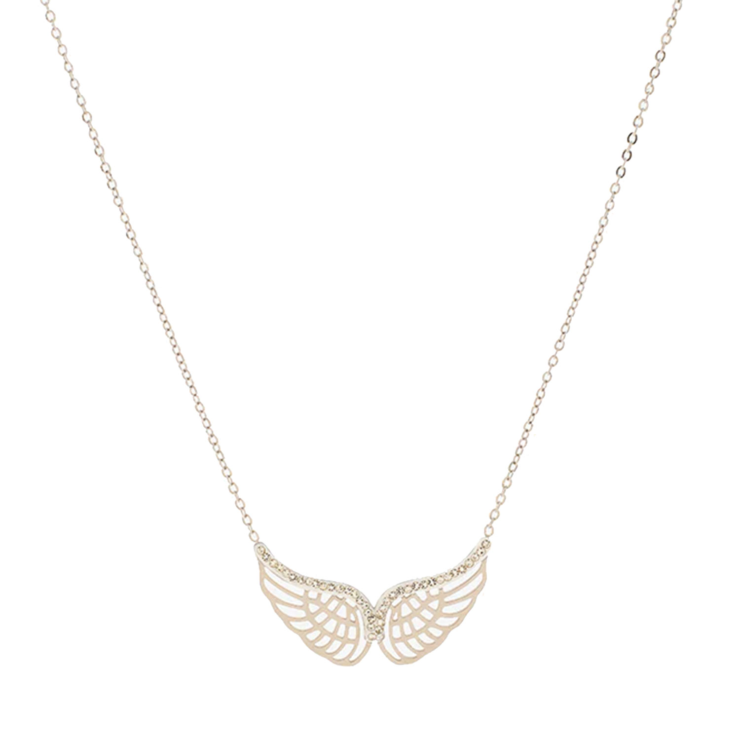 Wings Halskette Edelstahl Silber