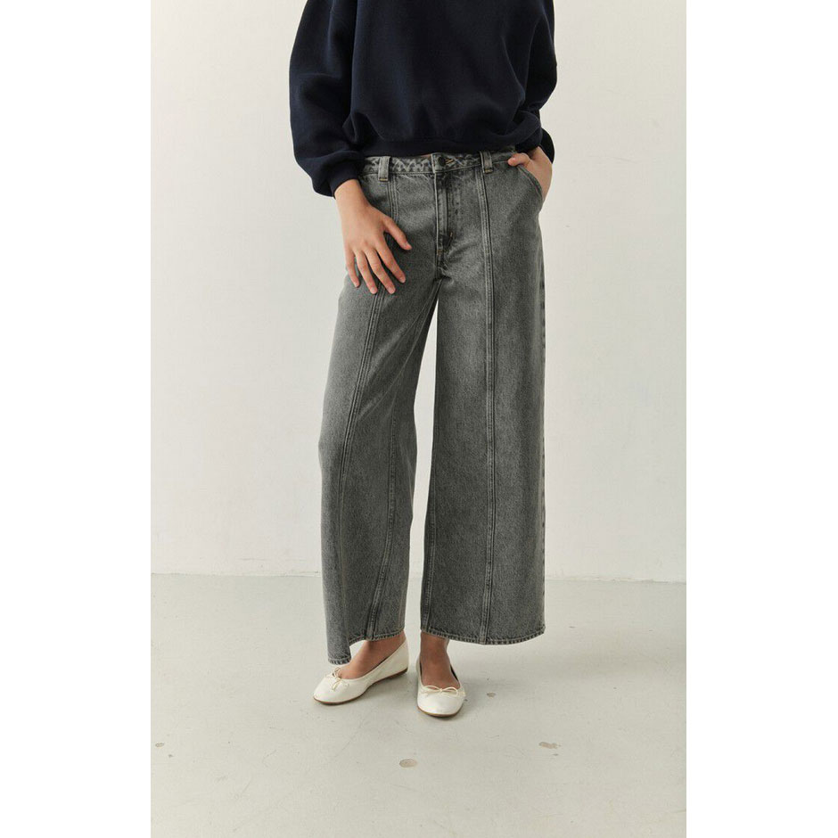 American Vintage Yopday American Vintage Jeanshose grau Model vorne