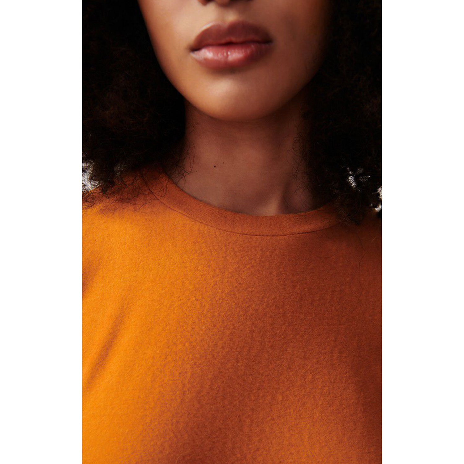 American Vintage Ypawood American Vintage T-Shirt Braun Orange Detail