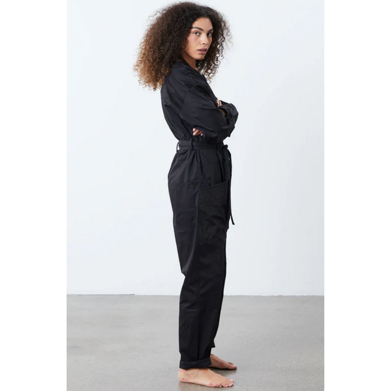 Lolly's Laundry Yuko Jumpsuit Lollys Laundry overall schwarz Model Seite