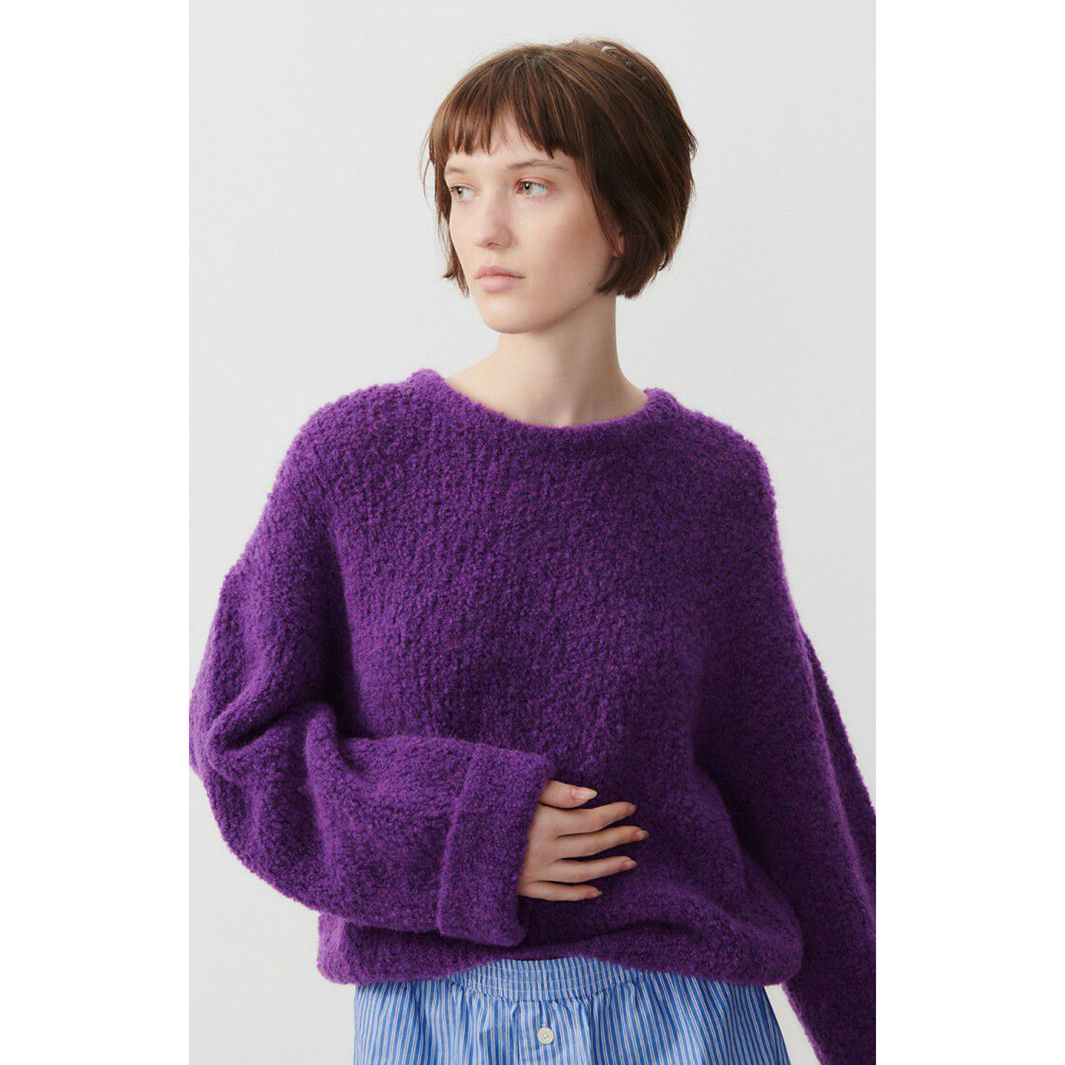 American Vintage Zolly American Vintage Pullover Violett Model vorne